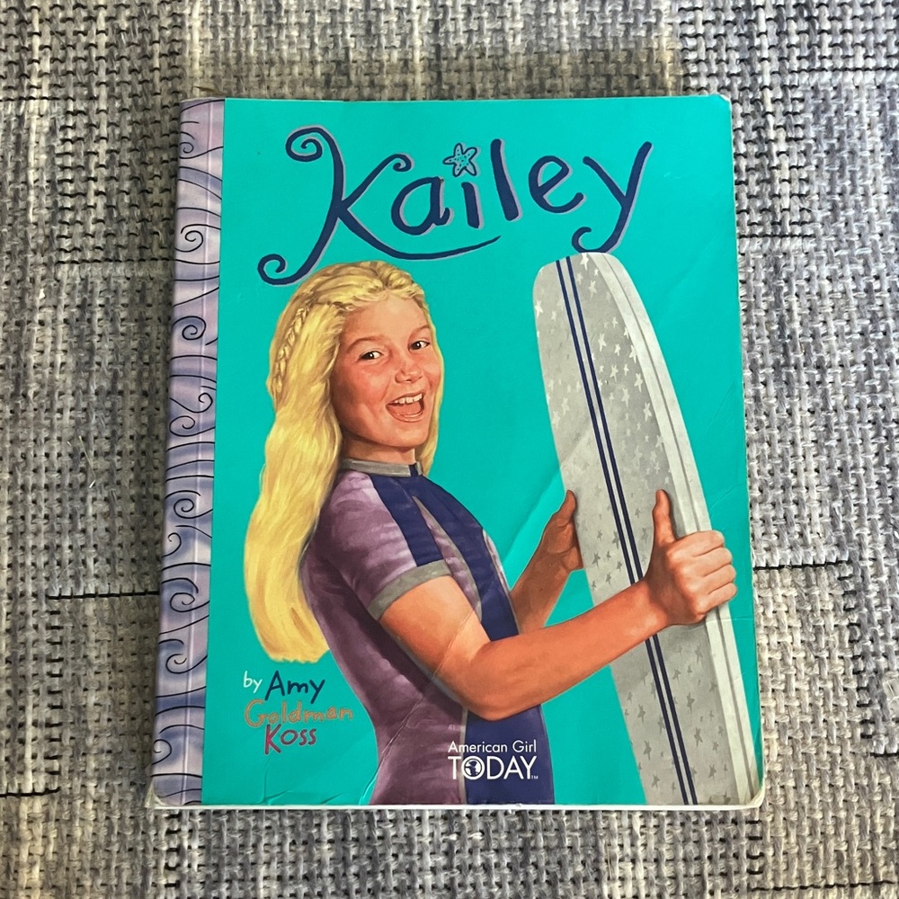 American Girl Kailey Book with Surfboard Cover